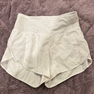 White Lululemon shorts